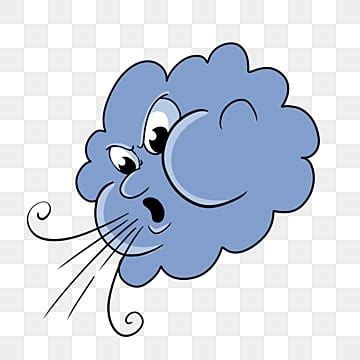 Windy Weather PNG Picture, Cartoon Windy Weather Illustration, Windy Weather, Dark Clouds, Wind ...