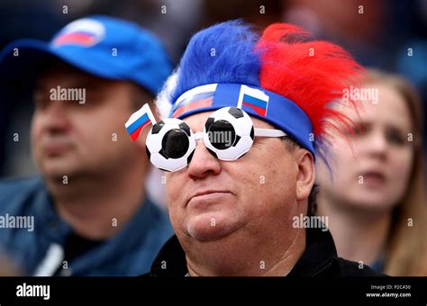 A Russia fan in the stands during the FIFA World Cup 2018, Group A ...