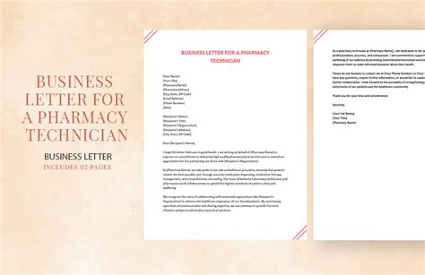 Business Letter For A Pharmacy Technician in PDF, Word, Google Docs, Pages - Download | Template.net