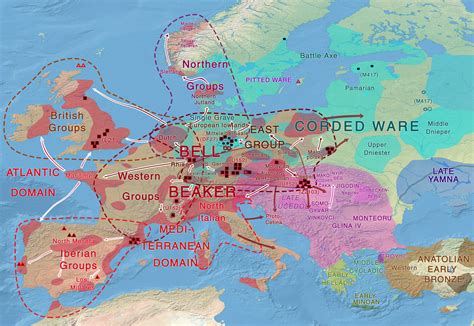 Bell Beaker vs Corded Ware Map