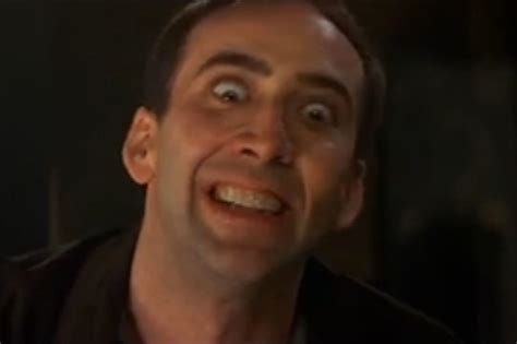 Nicolas Cage Trying Not To Laugh Gif