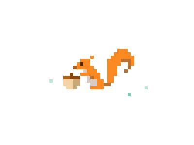 Pixel Squirrel | Arte em pixels, Ponto cruz, 8bit art