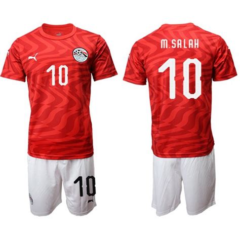 Egypt #10 M.Salah Red Home Soccer Country Jersey