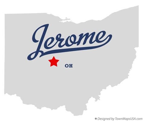 Map of Jerome, OH, Ohio