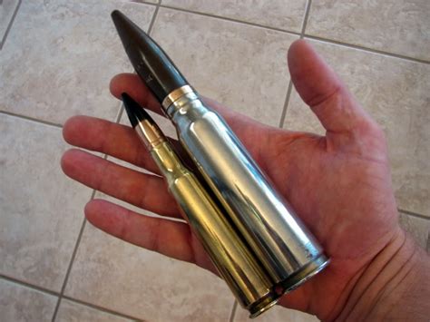 The small bullet is a .50 BMG, the larger one is the 20MM rifle round. | loiter.co