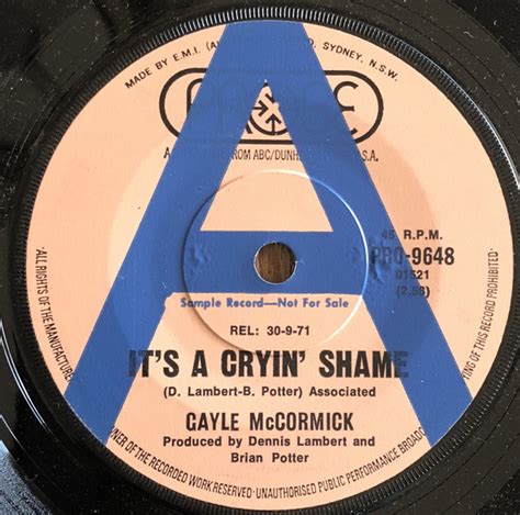 Gayle McCormick - It's A Cryin' Shame (1971, Vinyl) | Discogs