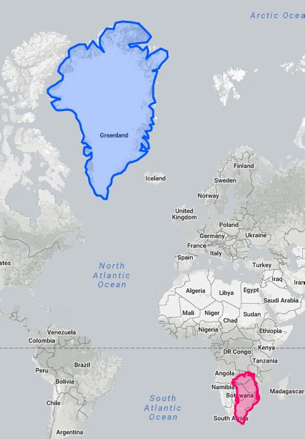 Greenland vs Africa size comparison | Find A Spark