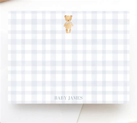 Bear Stationery Baby Stationery Set Vintage Baby Boy Little - Etsy