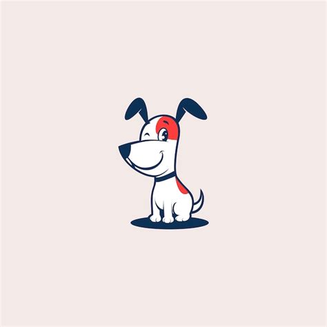 Cute dog logo design vector illustration | Premium Vector