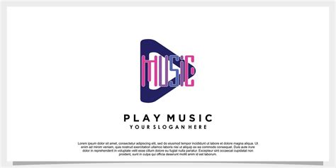 play music logo design abstract with creative concept 14401869 Vector ...