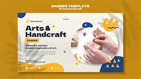 Free PSD | Arts and handcraft banner design template