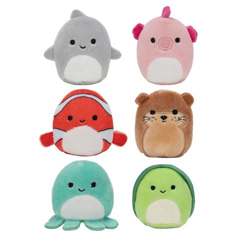 Squishville Plush Stuffed Animal Toys Mini Squishmallows 6-Pack Sealife Squad - Walmart.com