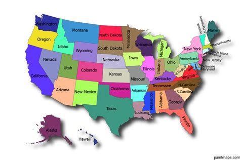 Gratis, Descargable Mapa Vectorial De Estados Unidos De America (EPS, SVG, PDF, PNG, Adobe ...