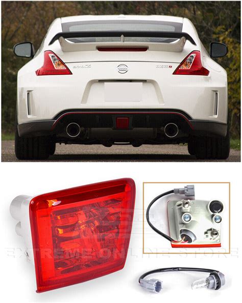 For 09-21 Nissan 370Z Z34 JDM Crystal Red Lens Rear Fog Lights Tail Brake Lamps | eBay