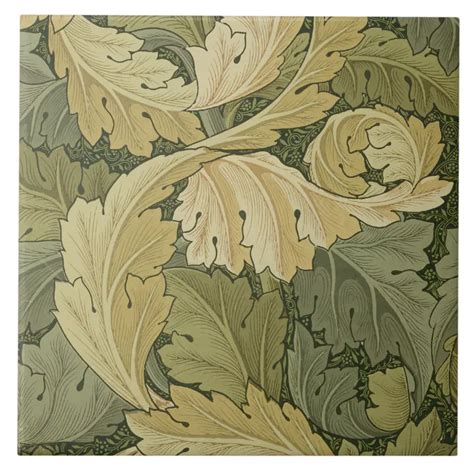 Wallpaper Design with Acanthus/Woodland colours, 1 Tile | Zazzle