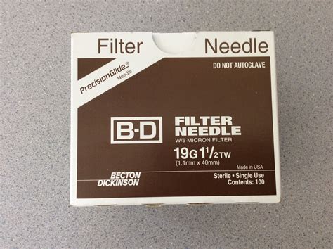 BD FILTER NEEDLE 19G X 1.5 / TRM Health Supplies