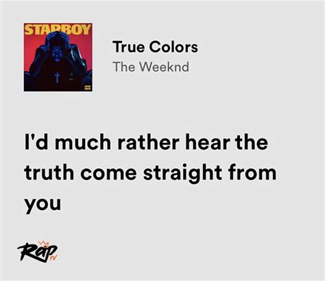 relatable iconic lyrics on Twitter: "the weeknd / true colors"