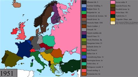 History of European Currencies: 1945 - 2017 - YouTube