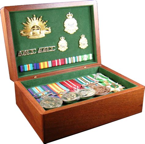 Jarrah Medal Box to hold 4-7 court mounted medals $77.00 including ...