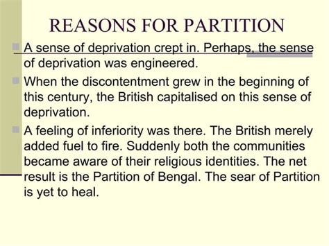 Partition Of Bengal