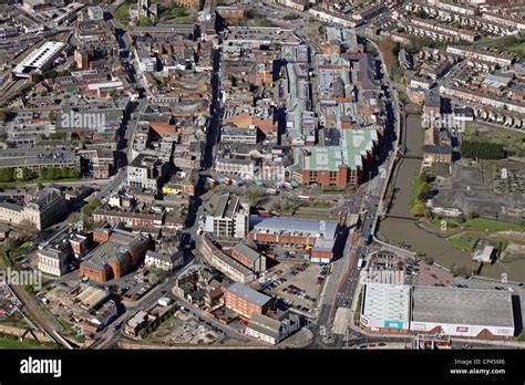 Aerial view of Grimsby town centre Stock Photo: 48035462 - Alamy