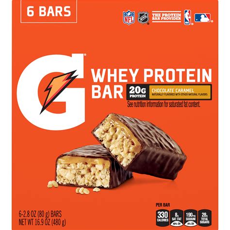 Gatorade, Chocolate Caramel Flavored, Whey Protein Bar - SmartLabel™