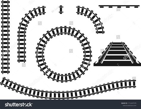 Railroad Railroad Icon Black Railroad Isolated Stock Vector (Royalty ...