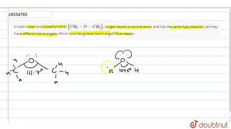 Dimethyl Ether Bond Angle