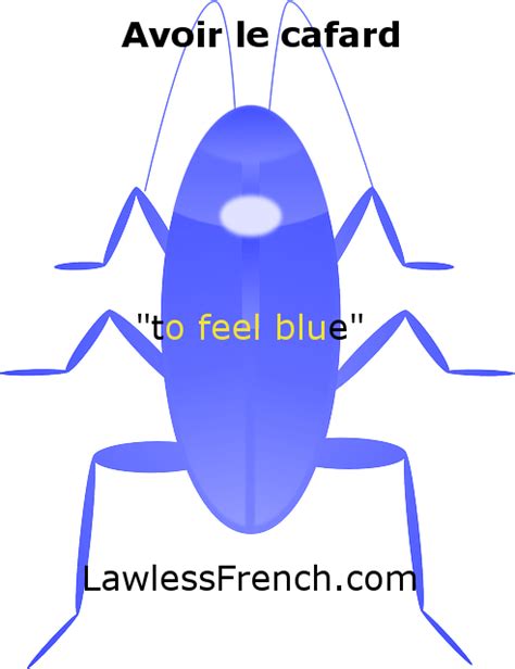 Avoir le cafard - Lawless French Expression | French lessons, Learn ...