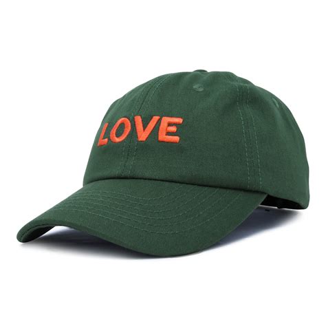 DALIX - DALIX Custom Embroidered Hats Dad Caps LOVE Stitched Logo Hat in Dark Green - Walmart ...