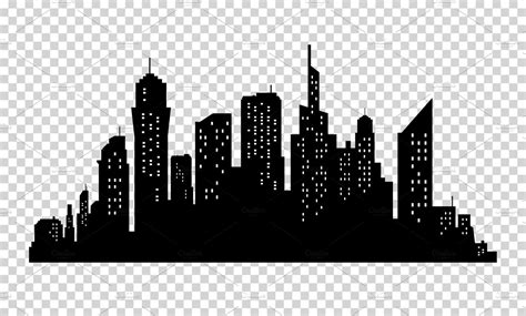 City skyline in grey colors. Buildings silhouette cityscape. Big streets. minimalistic style ...