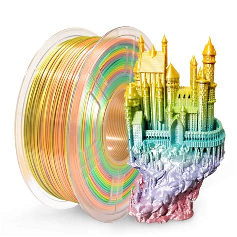 Amazon.com: SUNLU Rainbow Silk PLA Filament 1.75mm, Shiny PLA 3D ...