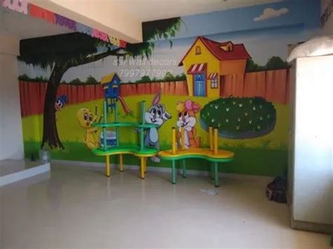 School Corridor Art And Cartoon Wall Painting at Rs 50/square feet ...