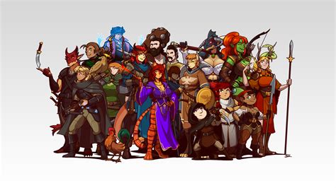 Dungeons and Dragons Character Lineup by Blazbaros on DeviantArt