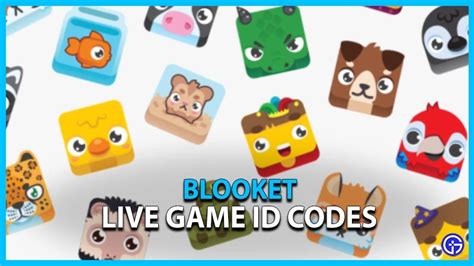 an animated video game with lots of animal faces and words that read, blocket live game id codes