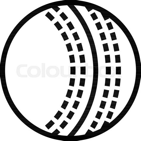 outline beautiful cricket ball vector icon | Stock vector | Colourbox