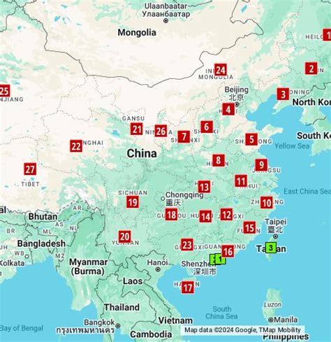 Map of the Provinces of China - Google My Maps