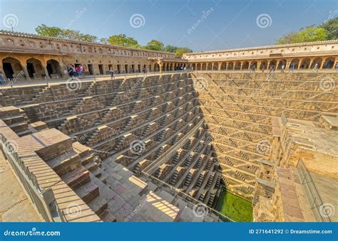 A Panorama View Across the Giant Ancient Chand Baori Stepwell of ...