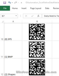 Data Matrix Excel Barcode Generator 16.05 Free download