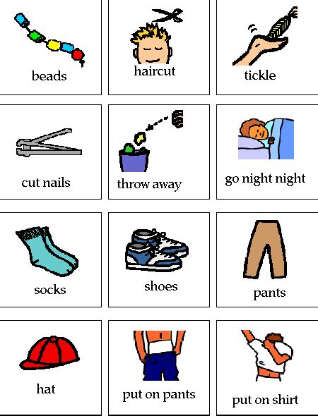 an english flash card with pictures of different items and words on it ...