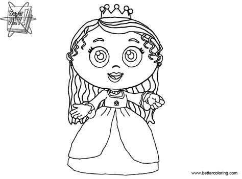 Super Why Coloring Pages Princess Pea - Free Printable Coloring Pages