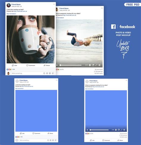 Free PSD Facebook Post Mockup | Facebook post mockup, Facebook mockup, Mockup