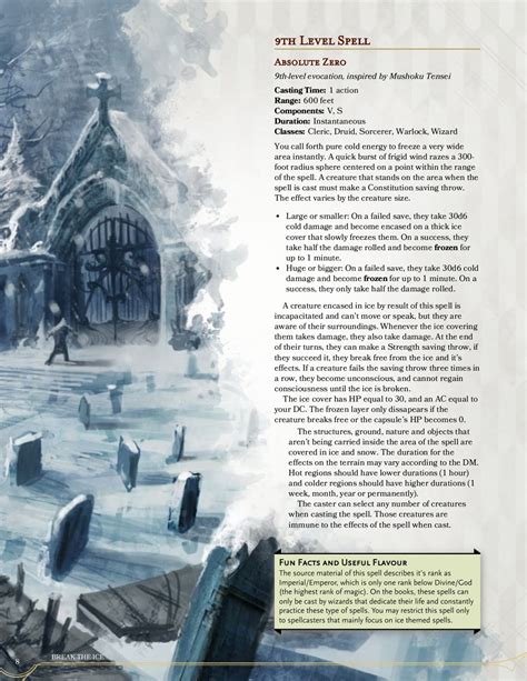 Break the Ice - A D&D 5e compendium of ice spells to freeze your ...