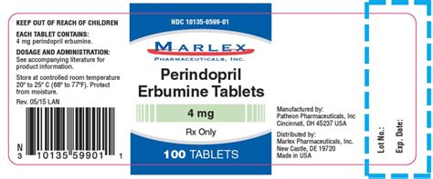 NDC 10135-600 Perindopril Erbumine Images - Packaging, Labeling & Appearance