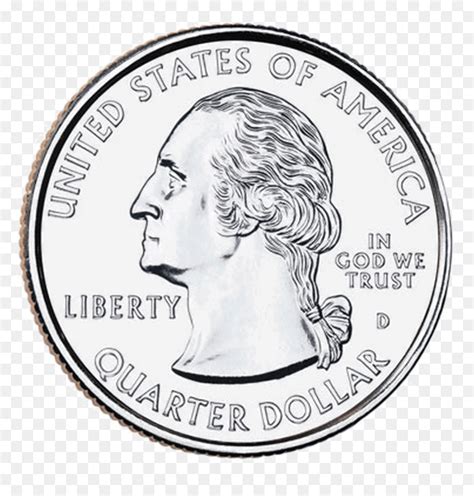 Coins Clipart Black And White - Head Of A Quarter, HD Png Download - vhv