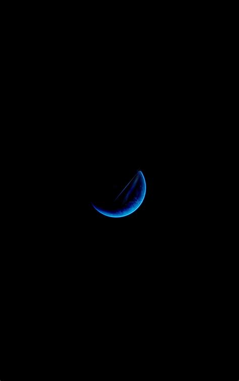 Half moon, black, blue, sky dark, HD phone wallpaper | Peakpx