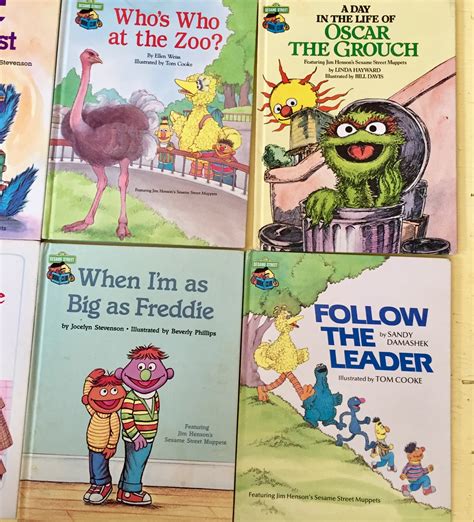 Vintage 1980s Sesame Street Book Collection, Set of 10, 1980s Sesame Street Golden Press Books ...