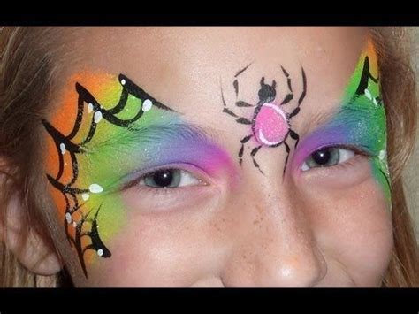 Halloween Face Painting - Spider Web | Easy halloween face painting ...