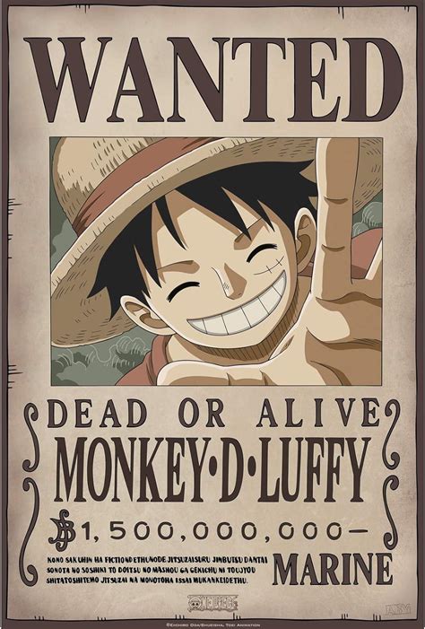 ABYstyle - One Piece - Poster ricercato (Luffy) : Amazon.it: Casa e cucina