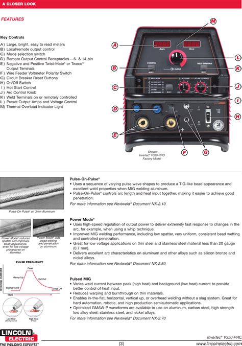 Lincoln Electric Invertec V350 Pro Users Manual Multi Process Welders